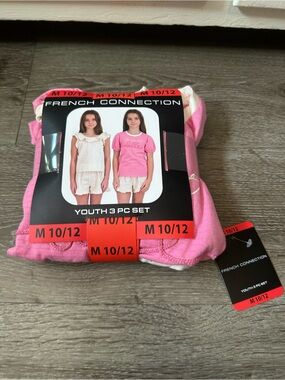 French Connection Girls 3-Piece Set in Pink and Cream